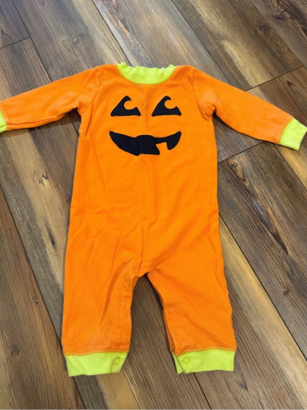 6-9 months Child of Mine Carters pumpkin baby romper